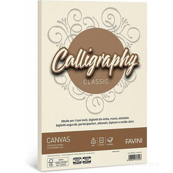Album 50 fogli avorio ruvidi formato A4 100 gr Calligraphy Canvas