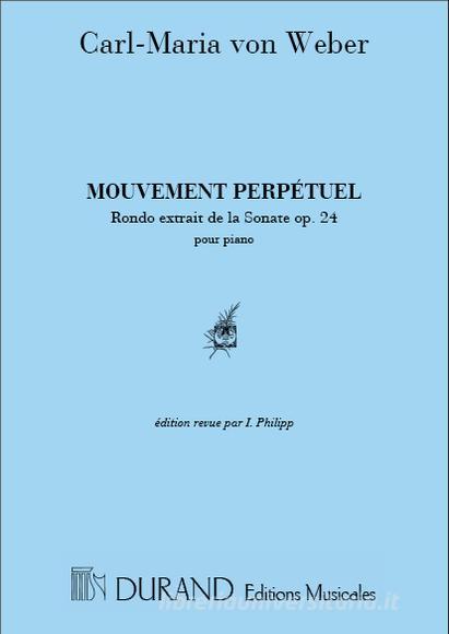 Mouvement Perpetuel Op. 24 - Extrait Sonate N. 1 Pour Piano Partition