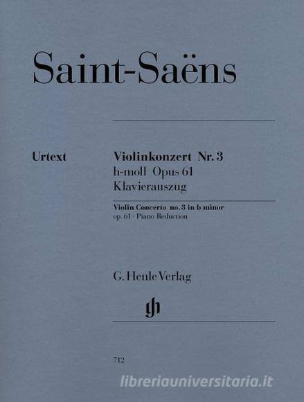 Concerto N. 3 In Si Minore, Per Violino E Orchestra Riduzione Per Violino E Pianoforte