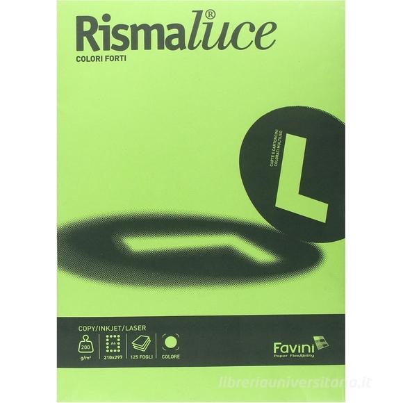 Risma Luce 125 fogli formato A4 200 gr verde pistacchio