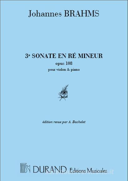 Sonate N 3 Op 108 Vl/Piano