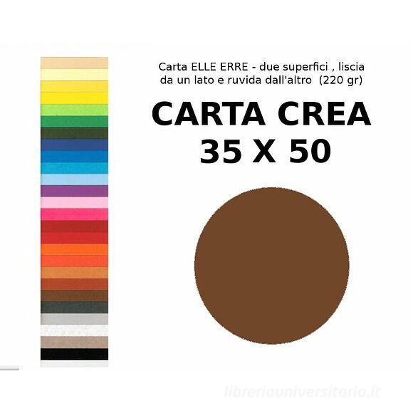 10 fogli cartoncino Carta Crea Elle Erre cm 35x50