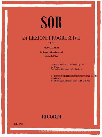 24 Lezioni Progressive Op. 31 Per Chitarra