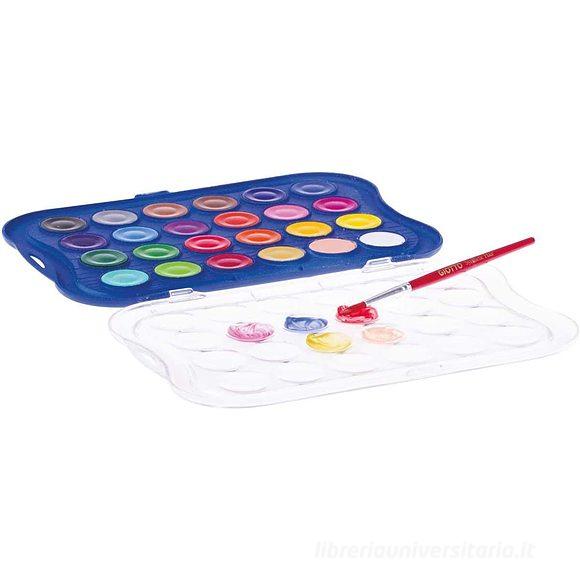 Astuccio acquerelli Giotto 24 colori con pennello