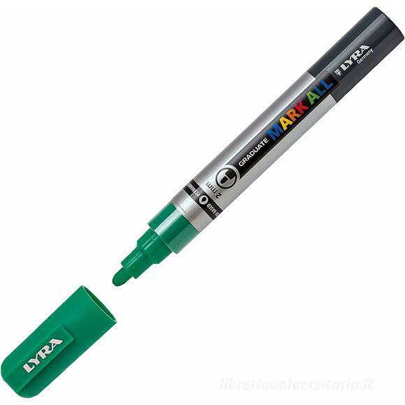 Pennarello marcatore Graduate Mark All 2 mm verde smeraldo