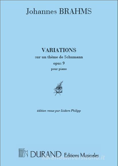 Variations Sur Un Theme De Schumann Op. 9 Pour Piano Partition