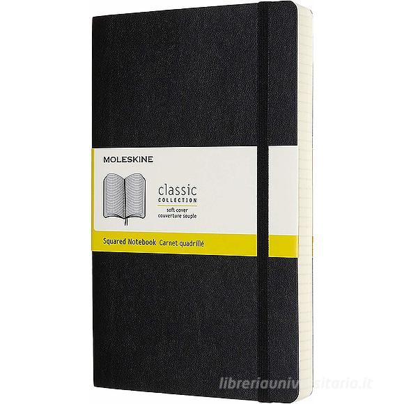 Moleskine - Taccuino Classic a quadri nero - Large copertina morbida