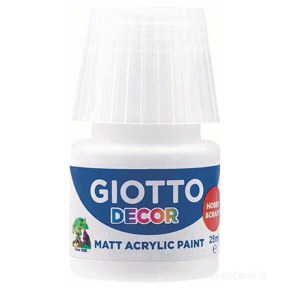 Tempera acrilico Giotto Decor ml 25 bianco