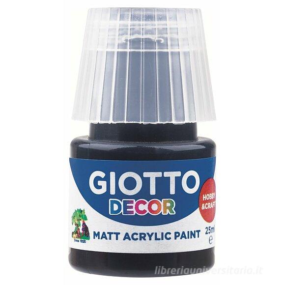 Tempera acrilico Giotto Decor ml 25 nero