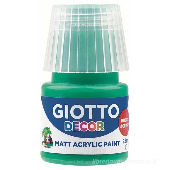 Tempera acrilico Giotto Decor ml 25 verde smeraldo