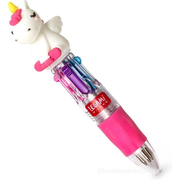 Mini penna a sfera 4 colori Mini Magic Rainbow Unicorn