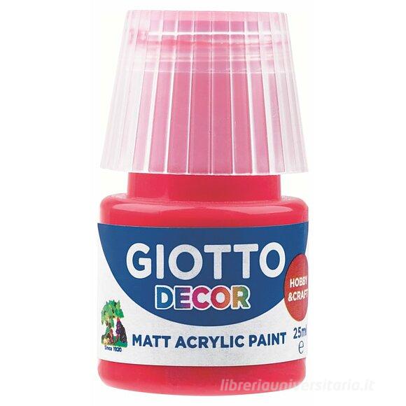 Tempera acrilico Giotto Decor ml 25 rosso vermiglione