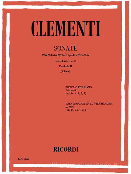 7 Sonate. Fascicolo Ii: Nn. 5 - 7 Per Pianoforte A 4 Mani Ed. R. Allorto