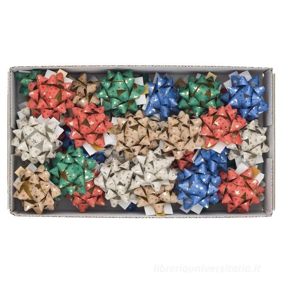 Confezione 50 stelle adesive per pacchetti regalo mm 10 stelline