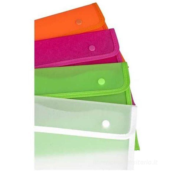 Portafogli A5 Con Bottone A Pressione - Confezione Da 5, Riciclati Al 50%, Colorati, Per Documenti - Foto 3