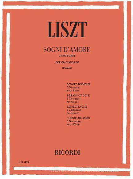Sogni D'Amore. 3 Notturni Per Pianoforte Ed. E. Pozzoli