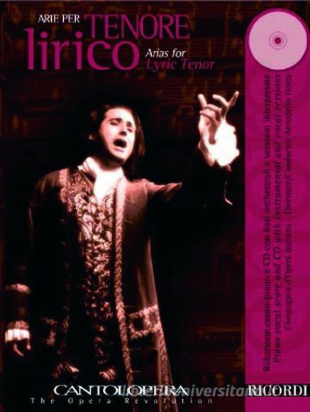 Cantolopera: Arie Per Tenore Lirico Vol. 1 Per Voce E Pianoforte Cantolopera - Spartito + Cd
