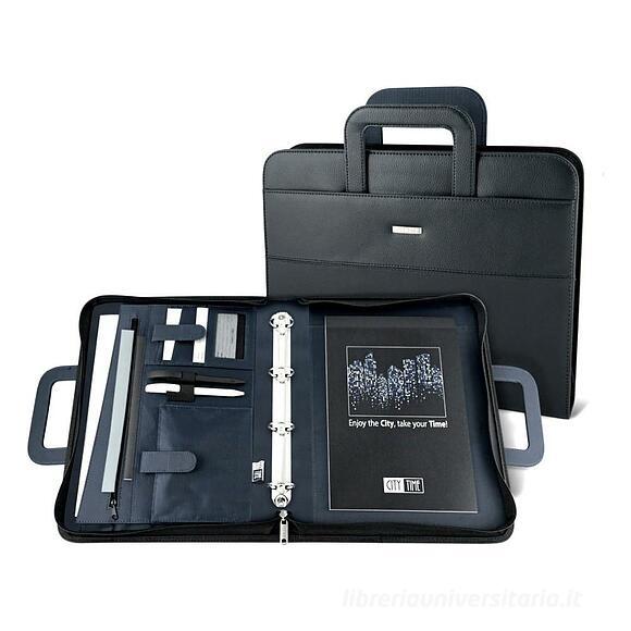 Porta blocco formato A4 Professional City Time nero