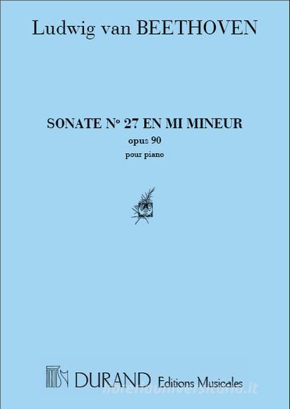 Sonate N. 27 En Mi Mineur Op. 90 Pour Piano Partition