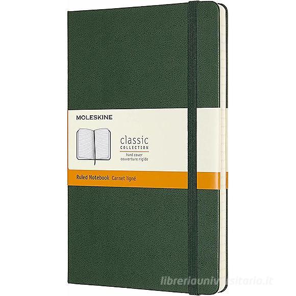 Moleskine - Taccuino Classic a righe verde - Large copertina rigida