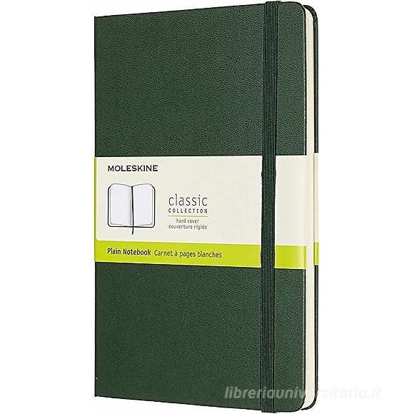 Moleskine - Taccuino Classic pagine bianche verde - Large copertina rigida