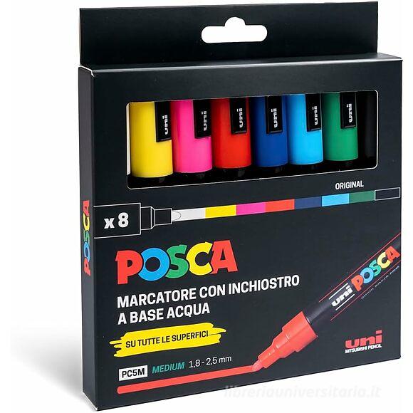 Confezione 8 pennarelli a punta media Uniposca
