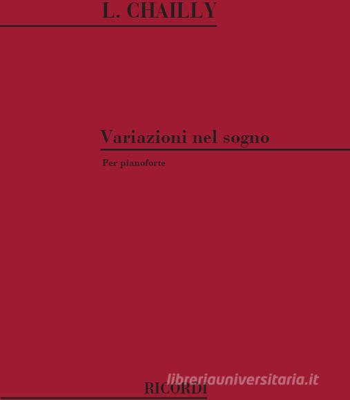 Variazioni Nel Sogno Per Pianoforte Composizioni Per Pianoforte Di Autori Contemporanei - Spartito
