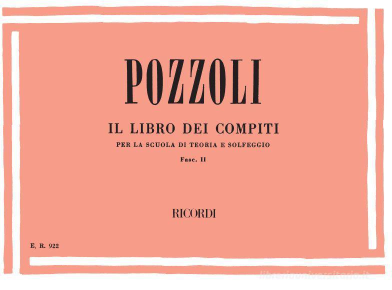 Libro Dei Compiti Per La Scuola Di Teoria E Solfeggio Fascicolo Ii