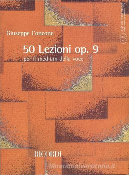 50 Lezioni Op. 9 Per Voce E Pianoforte Metodo + 2 Cd
