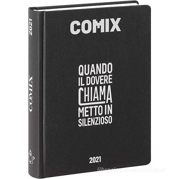 Comix 2020-2021. Diario agenda 16 mesi mignon plus. Nero e argento