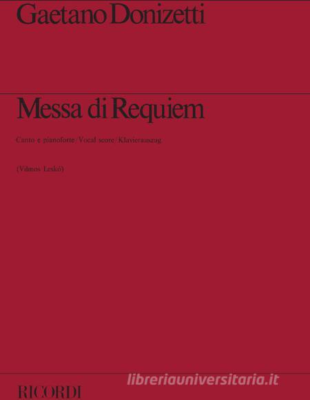 Messa Di Requiem Riduzione Per Canto E Pianoforte