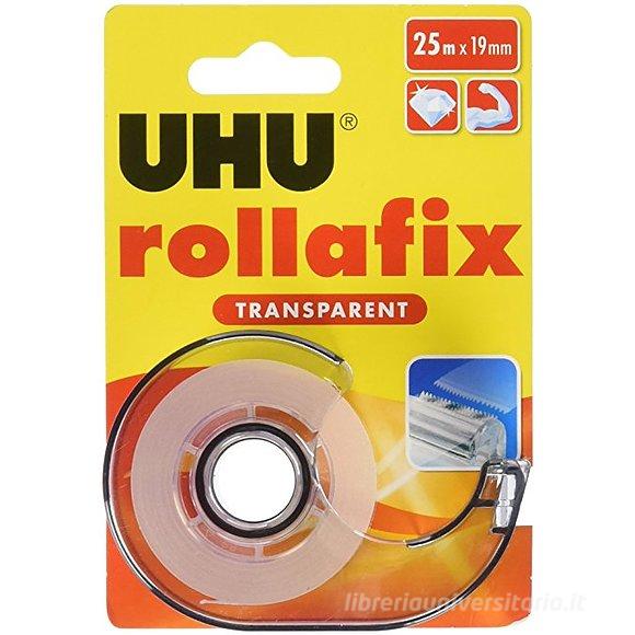 Confezione nastro adesivo Rollafix trasparente con dispenser