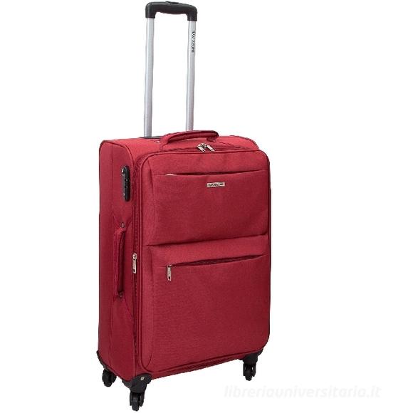 Trolley in tessuto rosso cm 66x41x27 (26972)