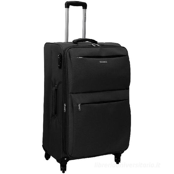 Trolley in tessuto nero cm 76x45x30 (26975)