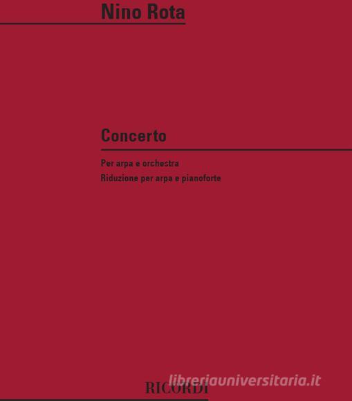 Concerto Per Arpa E Orchestra Riduzione Per Arpa E Pianoforte