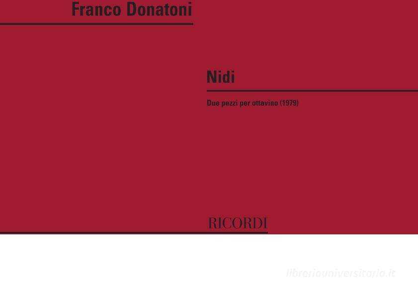 Nidi 2 Pezzi Per Ottavino (1979)