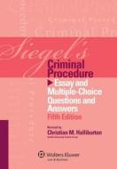 Siegel's Criminal Procedure: Essay and Multiple Choice Questions and Answers di Siegel, Brian N. Siegel, Lazar Emanuel edito da Aspen Publishers
