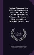 Indian Appropriation Bill. Hearings Before A Subcommittee Of The Committee On Indian Affairs Of The House Of Representatives, December 5 And 6, 1916 edito da Palala Press