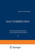 Das Verbrechen III di Hans V. Hentig edito da Springer Berlin Heidelberg