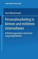 Personalmarketing in kleinen und mittleren Unternehmen edito da Deutscher Universitätsverlag