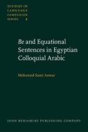 <i>be</i> And Equational Sentences In Egyptian Colloquial Arabic di Mohamed Sami Anwar edito da John Benjamins Publishing Co