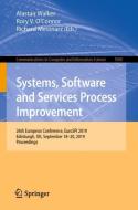 Systems, Software and Services Process Improvement edito da Springer International Publishing