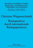 Ratinganalyse durch internationale Ratingagenturen di Christian Wappenschmidt edito da Lang, Peter GmbH