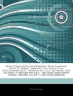 Legal Communication, Including: Plain La di Hephaestus Books edito da Hephaestus Books