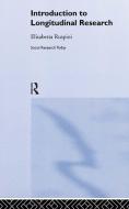 An Introduction to Longitudinal Research di Elisabetta Ruspini edito da Taylor & Francis Ltd