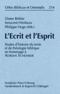L'Ecrit et l'Esprit edito da Vandenhoeck + Ruprecht