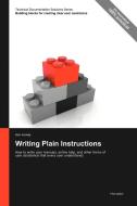 Writing Plain Instructions di Marc Achtelig edito da Indoition Publishing E.k.