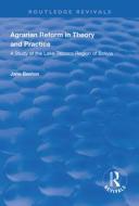 Agrarian Reform in Theory and Practice di Jane Benton edito da Taylor & Francis Ltd