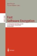 Fast Software Encryption di J. Daemen, V. Rijmen edito da Springer Berlin Heidelberg