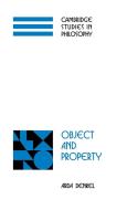 Object and Property di Arda Denkel edito da Cambridge University Press